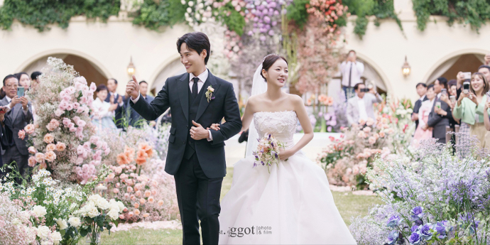 김기리♥문지인, 눈부신 5월의 결혼식 현장 공개