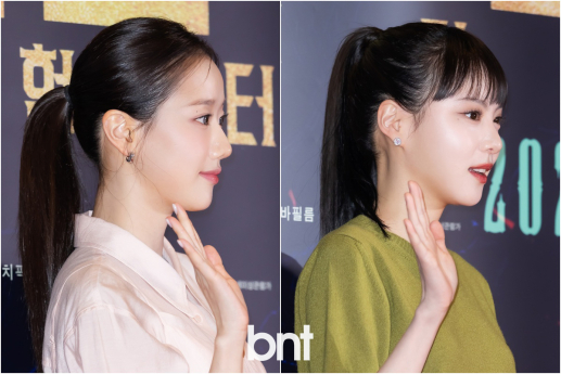 이나은-이열음이 선보인 포니테일의 강렬한 두 얼굴