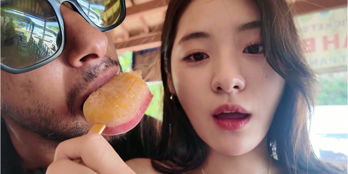 ‘우리지금만나’ 김지민x배우 외사친, 초밀착 아이스크림 공유 먹방