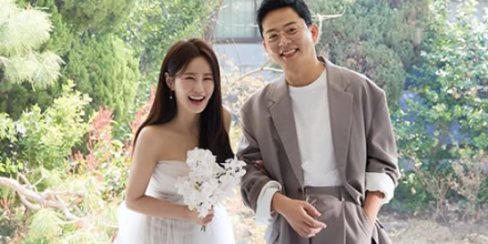 김준호♥김지민, 유쾌한 웨딩 화보 공개…“점점 가까워지는구나”